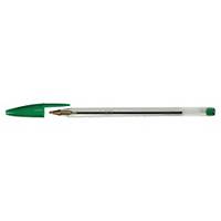 Bic Cristal stylo à bille avec capuchon moyenne vert