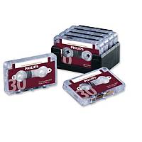 PHILIPS MINI DICTATION CASSETTES - 30 MINUTE CAPACITY - PACK OF 10
