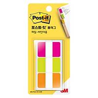 3M 포스트잇 플래그 인덱스탭 686-PGO 25.4mm 초록/주황/러블리 핑크