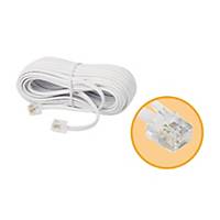 TELEPHONE EXTENSION CABLE 10 METERES WHITE