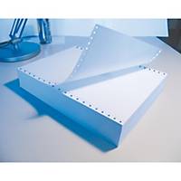 Caja 2500 hojas papel listado 70g/m2 pautado azul perforado. 380 x 280 mm