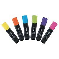 Lyreco highlighter assorted colours - wallet of 6