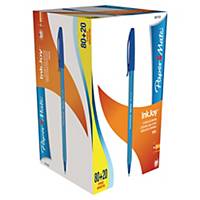 Paper Mate Inkjoy 100 ballpoint pen with cap blue - value pack 80+20 free