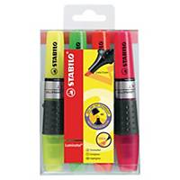 Stabilo Boss luminator assorted colours highlighters - WALLET OF 4