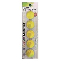 DM-30 MAGNETIC BEANS ROUND 30MM YELLOW - PACK OF 5