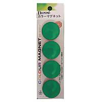 DM-40 MAGNETIC BEANS ROUND 40MM GREEN - PACK OF 4
