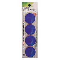 DM-40 MAGNETIC BEANS ROUND 40MM BLUE - PACK OF 6