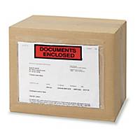 Buste  Contiene documenti  adesive con scritta 225x160mm conf. 250